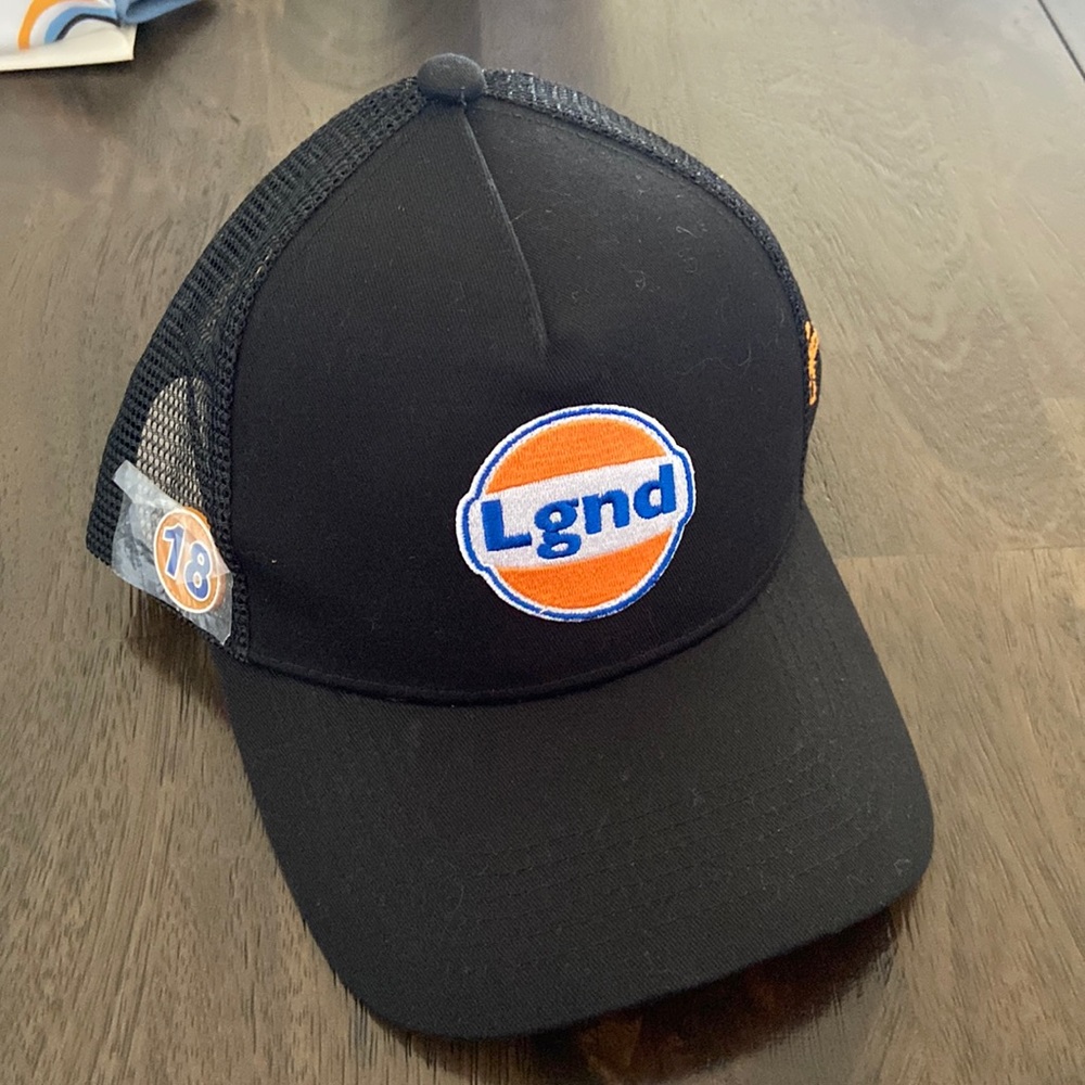 LGND Legend Supply Company Hat SnapBack black and orange new 18